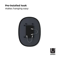 Umbra 24" Black Hub Oval Wall Mirror