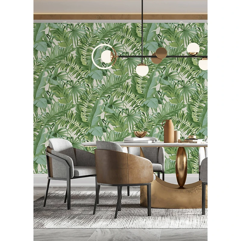 Katie Hunt Green Tropical Palm Leaf Wall Mural