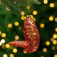4.5" Glitter Glass Buffalo Chicken Wing Ornament