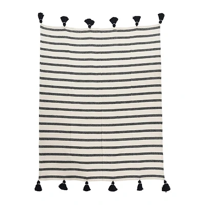 Hello Honey® Striped Cotton Throw Blanket with Tassels