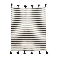 Hello Honey® Striped Cotton Throw Blanket with Tassels