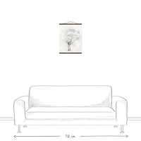 Tree Pencil Drawing Teak Hanging Canvas