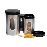 Mind Reader 3 Piece Canister Set with Window