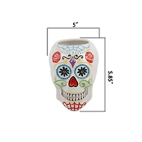Flora Bunda Large Ceramic Skull Planter
