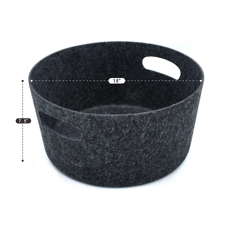 Welaxy 15" Felt Round Basket
