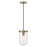 Hello Honey® Atwood Brushed Bronze Modern Minimalist Glass & Metal Ceiling Light