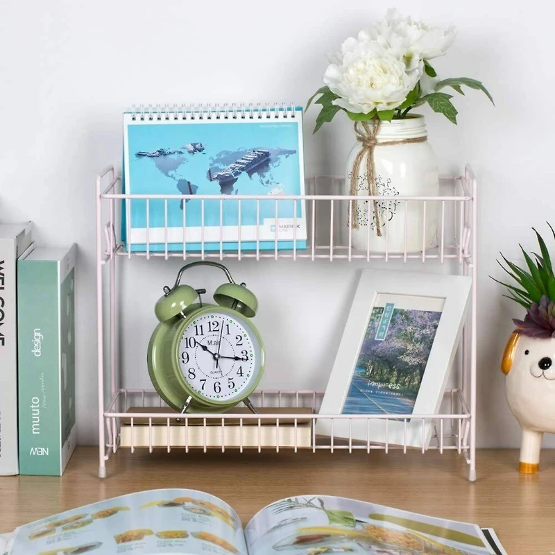 NEX™ 14" 2-Tier Rose Gold Countertop Spice Storage Shelf