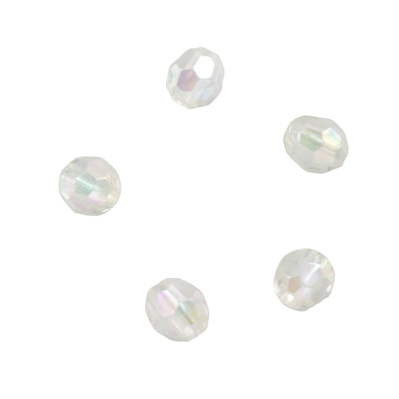6mm Faceted AB Acrylic Round Bead Value Pack by Bead Landing