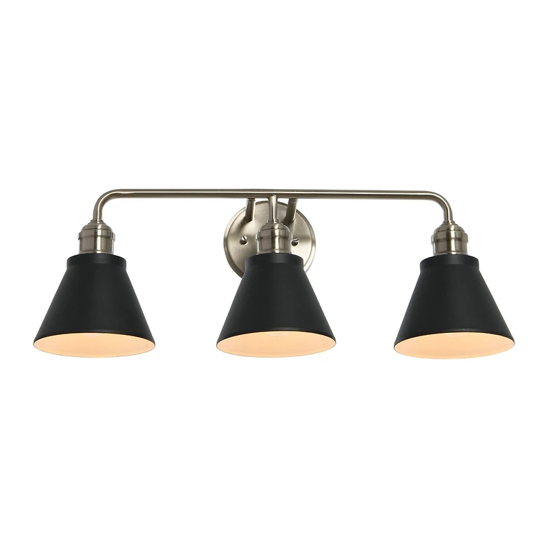Hello Honey® Robert Stevenson Lighting Josie Metal 3-Light Vanity with Shades