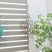 18" Brass Metal Eclectic Hoops Wind Chime