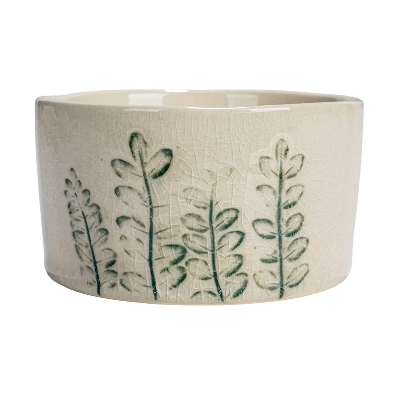 Hello Honey® 4" Cream Stoneware Botanicals Bowl Set