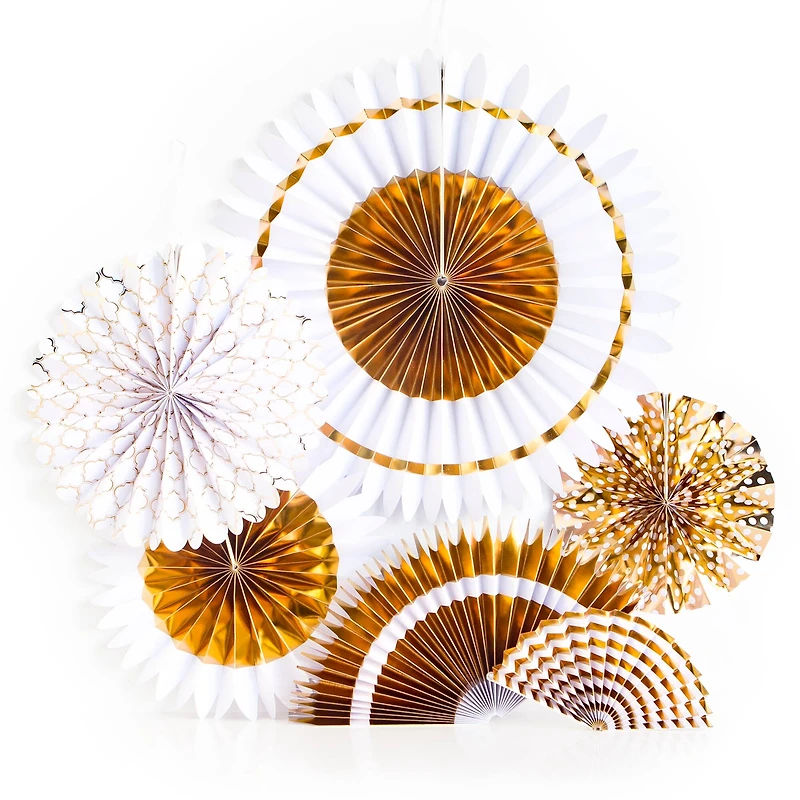 Gold Print Rosette Décor Kit by Celebrate It™