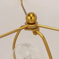 Hello Honey® 22" White & Gold Tropical Table Lamp with Pineapple Detail