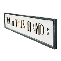 Hello Honey® "Wash Your Hands" Framed Wall Sign