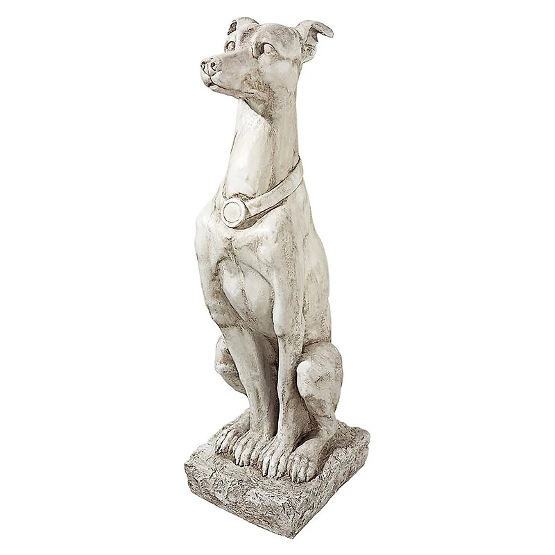 Design Toscano 30" Art Deco Whippet Greyhound Sentinel Dog Statue