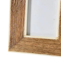Hello Honey® Hand-Carved Mango Wood 3" x 4" Tabletop Frame with Bone Border