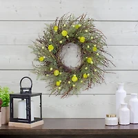 20" Burrs Catkins Leaves & Twig Wreath