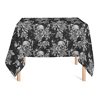 58" Floral Skulls Tablecloth