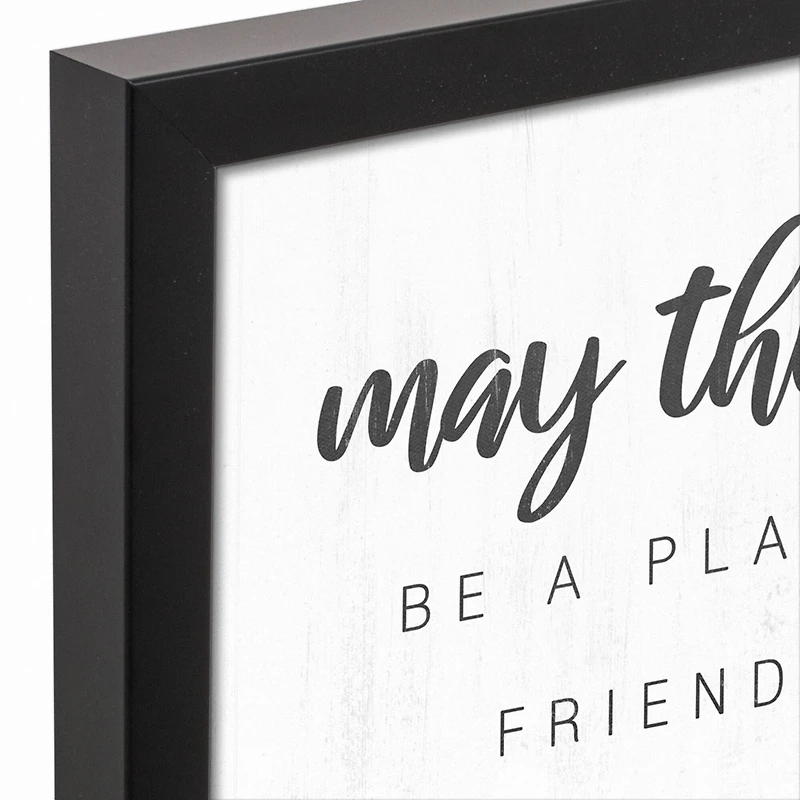 May This Home 13.73" x 13.73" Black Framed Canvas