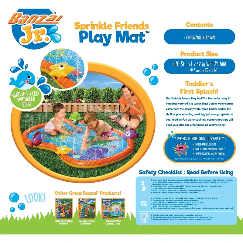 Banzai® 58'' Sprinkle Friends Play Mat™