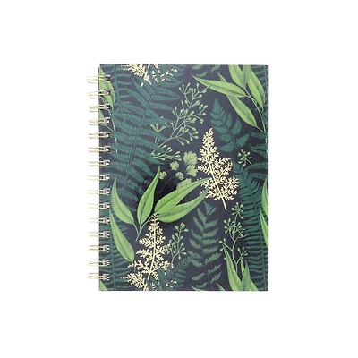 6 Pack: Art Alternatives Gold Garden Black Spiral Fashion Lined Journal, 6" x 8"