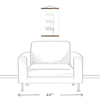 Simple Lucky Ombre Hanging Canvas 12" x 18" Teak Hanging Canvas
