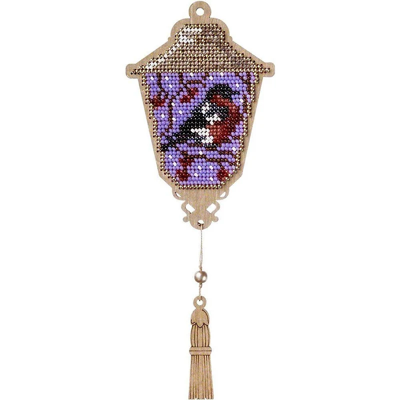 Wonderland Crafts Bullfinch Lamp Bead Embroidery on Wood Kit