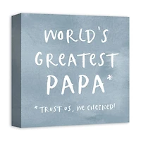 World's Greatest Papa Canvas Wall Art