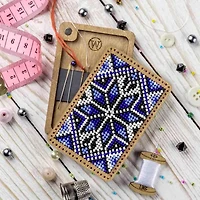Wonderland Crafts Blue Bead Embroidery Needle Box Kit
