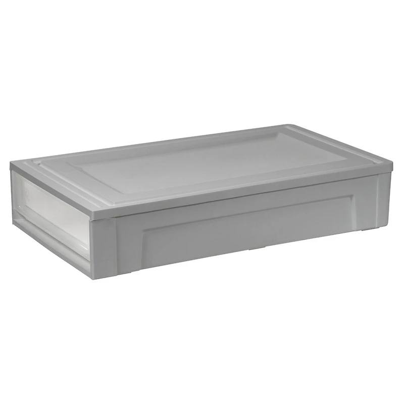 IRIS® 27.5qt. Gray & Clear Underbed Storage Drawer