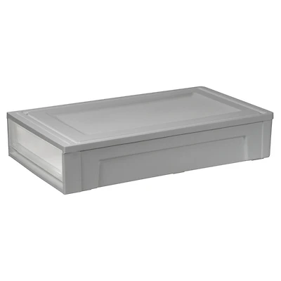 IRIS® 27.5qt. Gray & Clear Underbed Storage Drawer