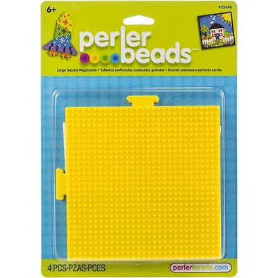 Perler Beads™ Large Square Yellow Pegboards, 2ct.