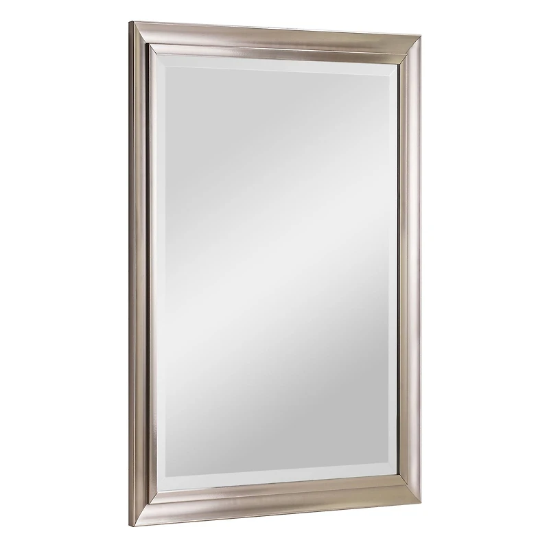Head West Brushed Nickel Framed Wall Mirror