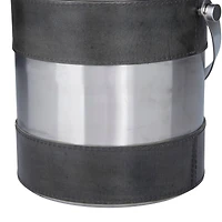 The Novogratz Grey Modern Ice Bucket, 8" x 7" x 12"