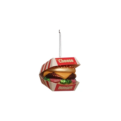 3.25" Cheeseburger Glass Ornament by Ashland®