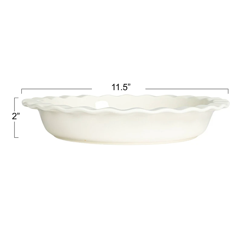 Hello Honey® White 11.25" Round Stoneware Pie Dish