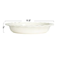 Hello Honey® White 11.25" Round Stoneware Pie Dish