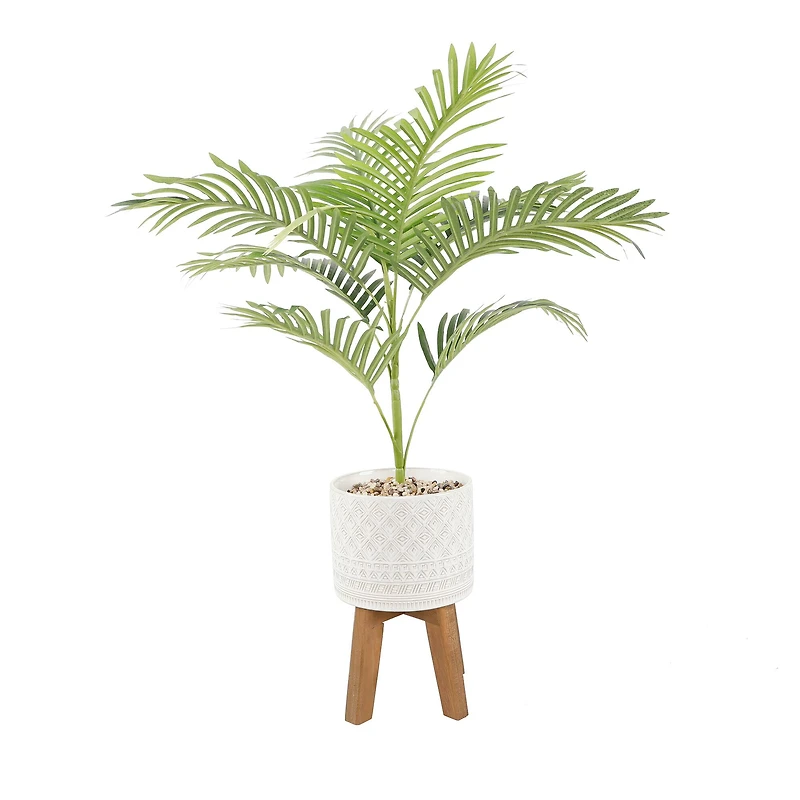 Flora Bunda® 2.5ft. Palm in Illuminati Ceramic Pot on Stand