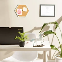 White Unicorn Figurine Blue and White 7.5" x 2.25" x 6.5