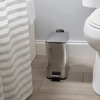 Simplify Stainless Steel 5L Slim Rectangular Pedal Trash Bin with Soft Close Lid