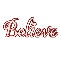 18.25" Red & White Believe Tabletop Décor by Ashland®