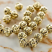 12 Pack: Gold Metal Lantern Beads, 8mm by Bead Landing™