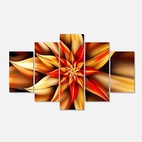 Designart - Beautiful Brown Flower Petals - Brown - Floral Canvas Art Print