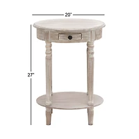 Light Brown Wood Farmhouse Accent Table