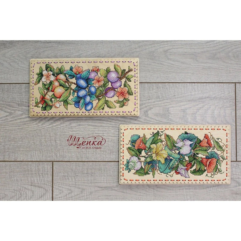 MP Studia Garden Bindweed Cross Stitch On Wood Kit