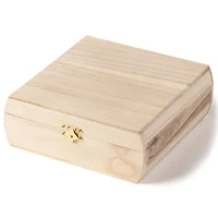 8 Pack: 7.25" Curved Sides Wooden Box by Make Market®