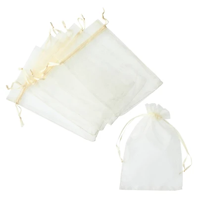 15 Packs: 12 ct. (180 total) Large Ivory Organza Favor Bags by Celebrate It™ Occasions™