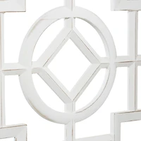 White Wood Farmhouse Room Divider Screen, 72" x 54" x 1"
