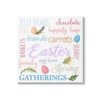 Stupell Industries Festive Easter Activity Sign Patterned Eggs Motif Canvas Wall Art