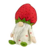 9.5" Green & Red Boy Springtime Strawberry Gnome